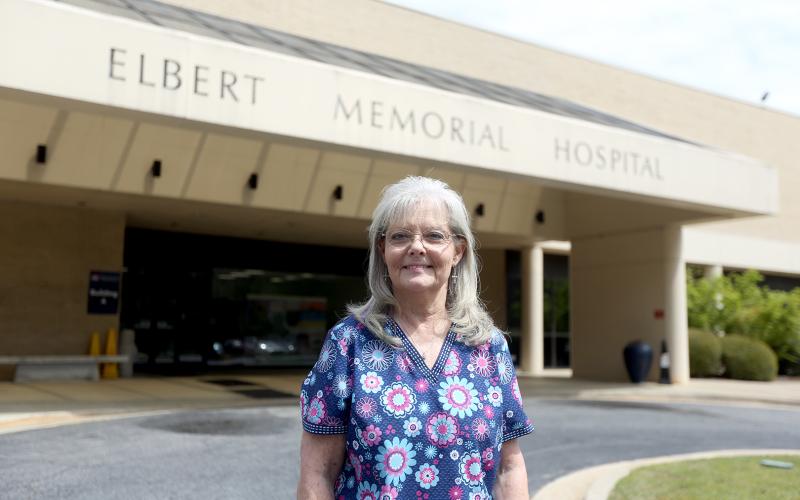Elbert Memorial Hospital's Director Materials Management Arelia Lane retired March 29 after 45 years of working at Elbert Memorial Hospital. (Photo by Scoggins)